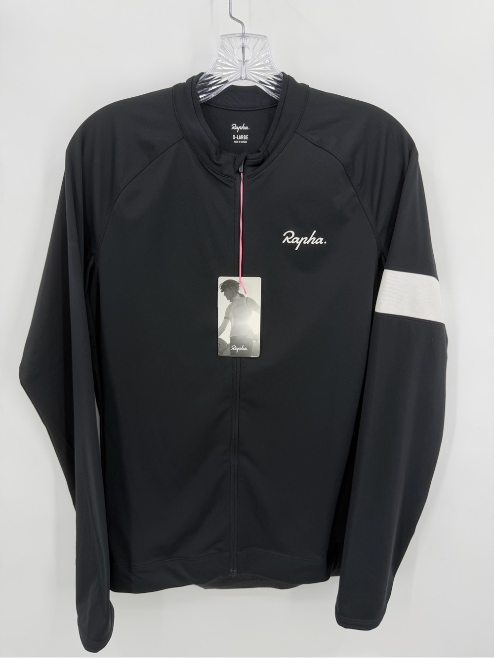 Rapha NWT Women's Core Long Sleeve Jersey Jacket Black White Size XL